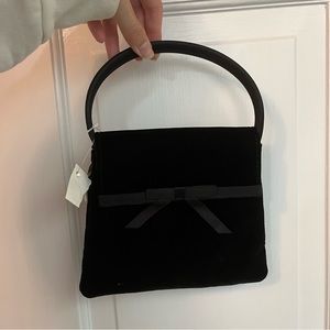 La Regale vintage purse black velvet NWT